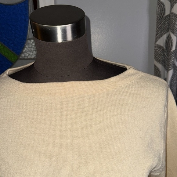 J Crew Merino Wool/ Cotton Blend Boat Neck Sweater - Picture 3 of 8